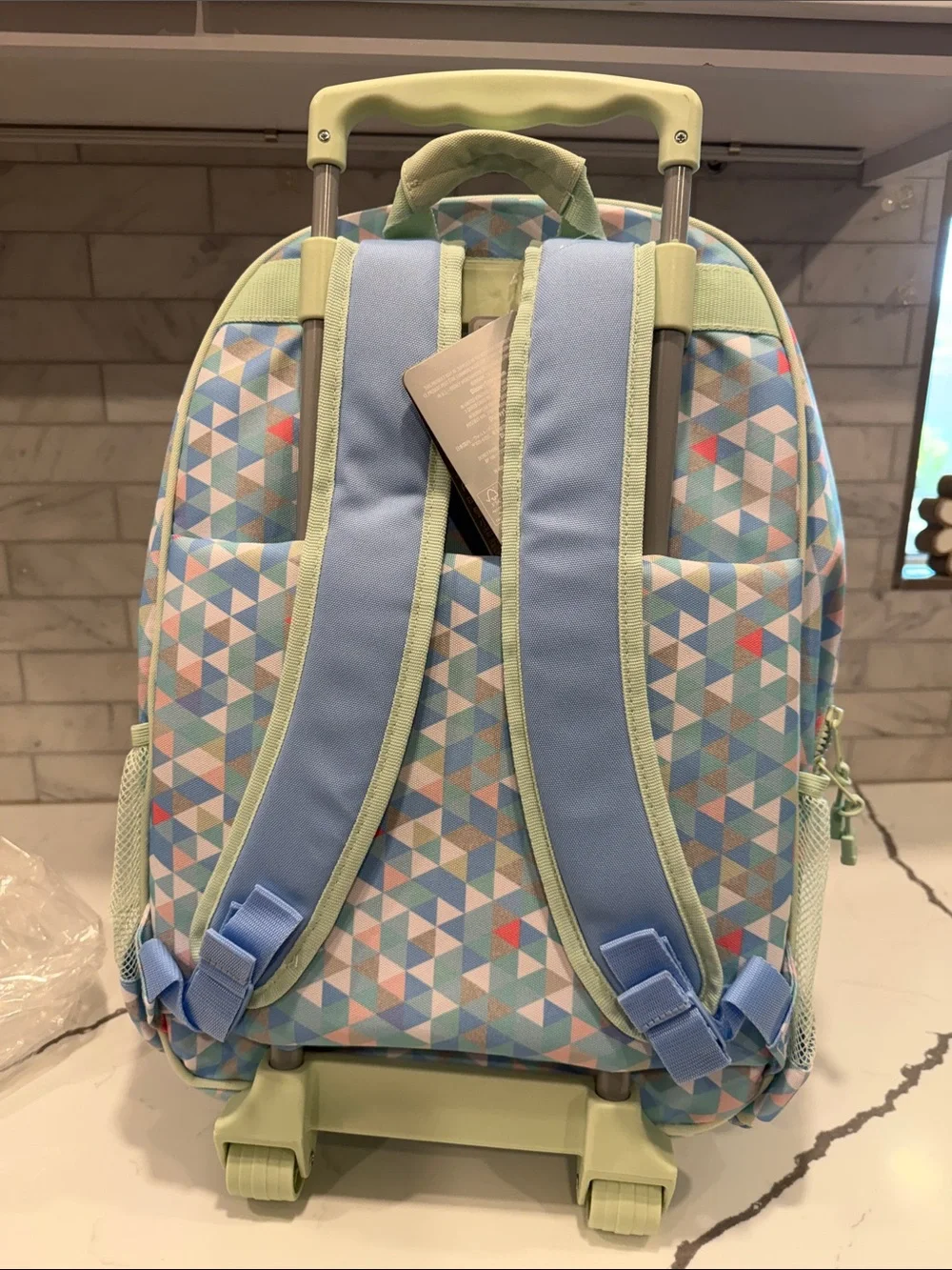 Frozen rolling backpack